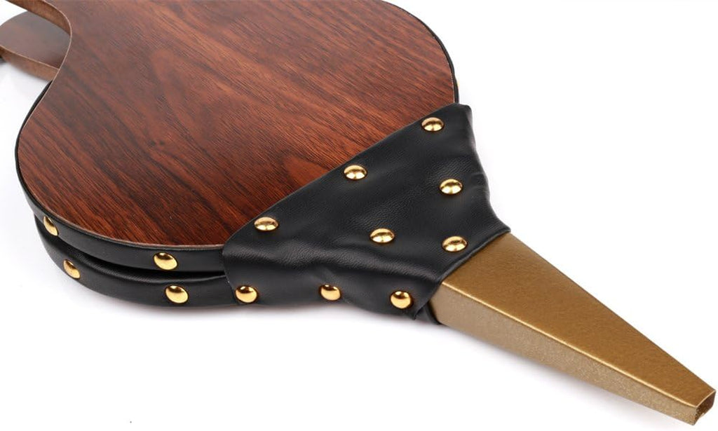 Z-COLOR 1PCS Brown Wood Fireplace Bellows 15" X 6.5" Outdoor Cooking Fan Air Blower