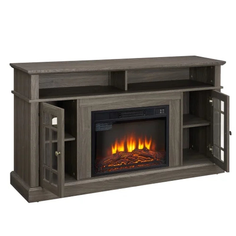 58" Fireplace TV Stand for 65" TVs (Dark Walnut)