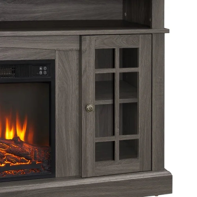 58" Fireplace TV Stand for 65" TVs (Dark Walnut)